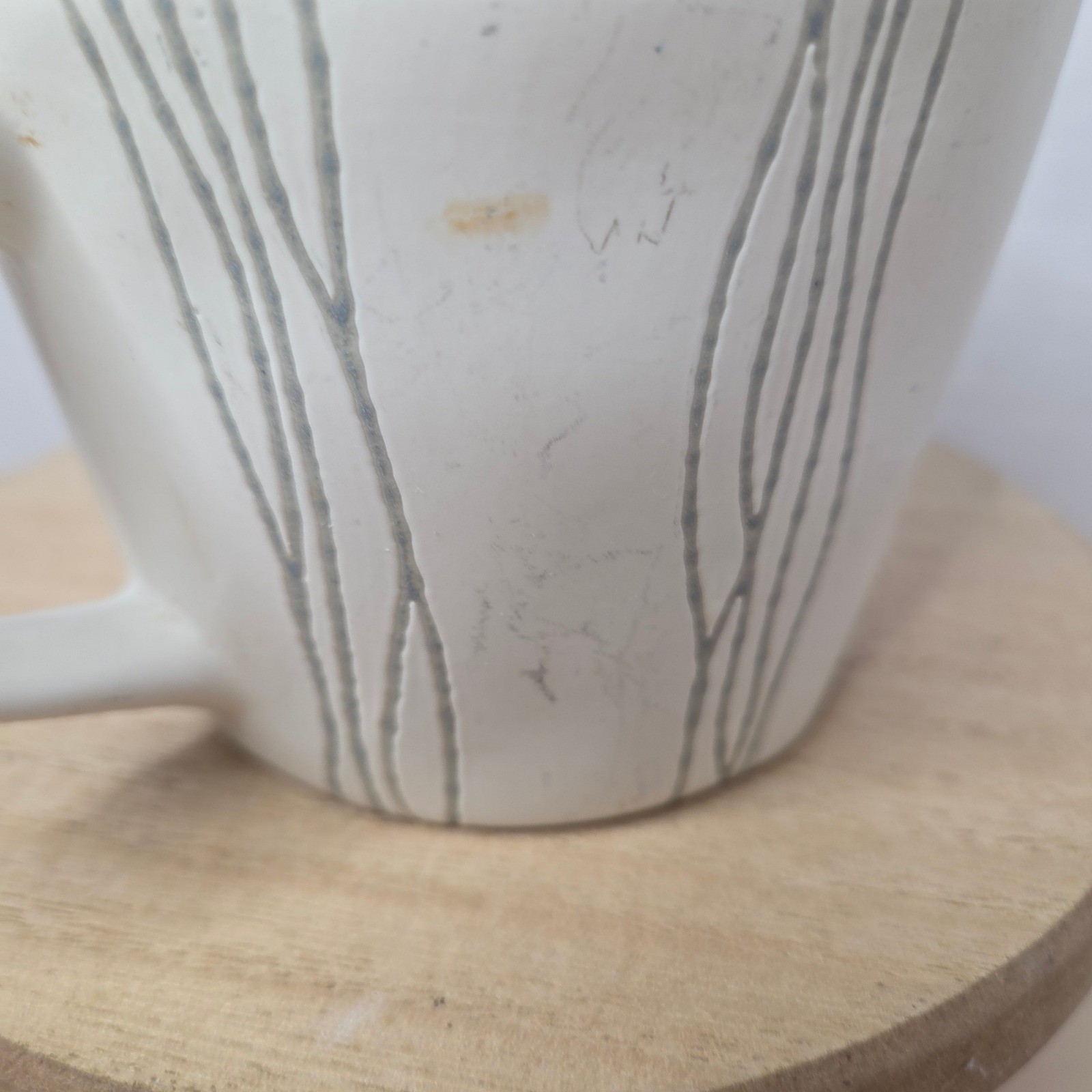 Potter’s Studio Modern Farmhouse Style Mug Cream Tree Bark Coffee Cup