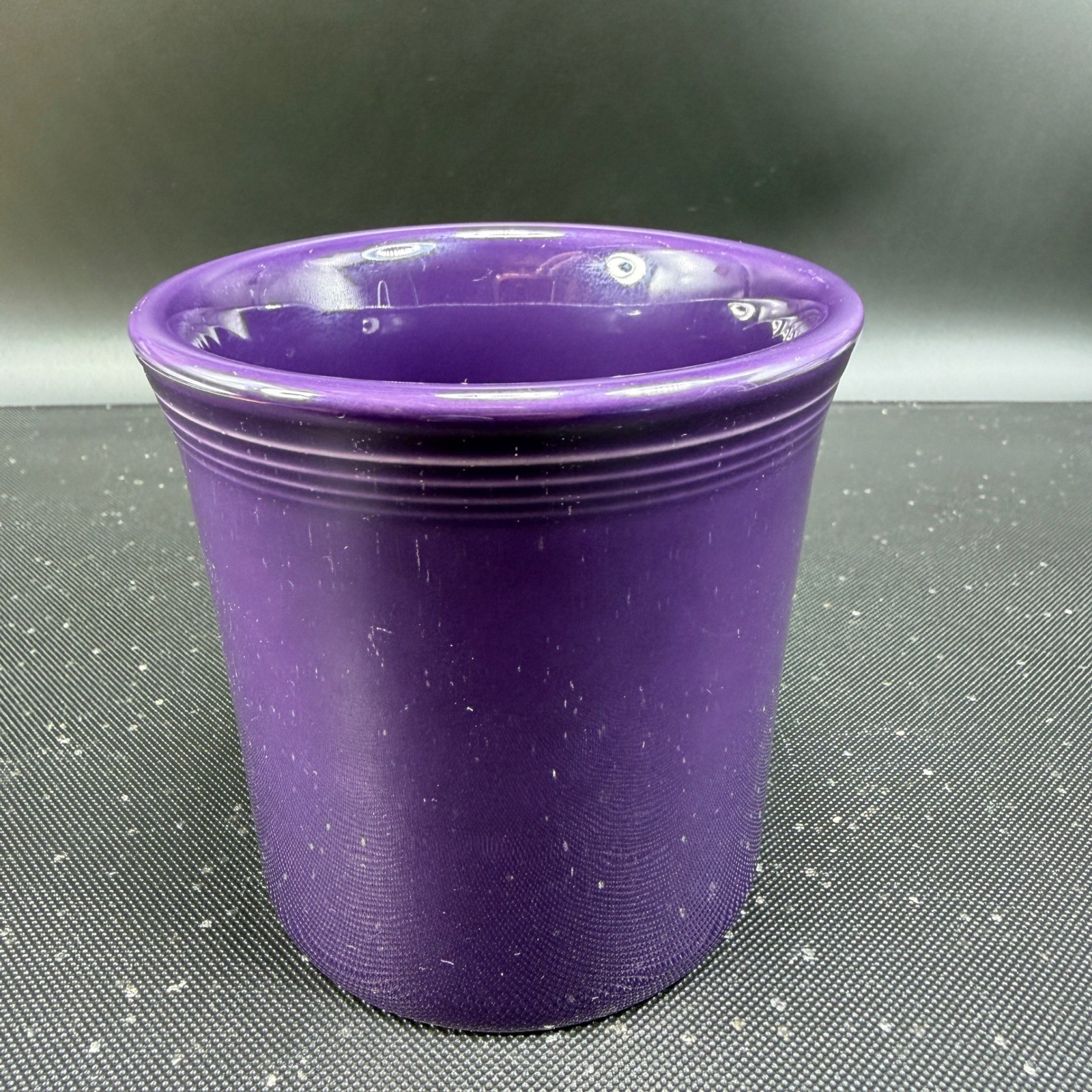 Fiesta HLC USA Plum Purple Coffee Mugs Set of 2 Ring Handle Ceramic 3.5in tall