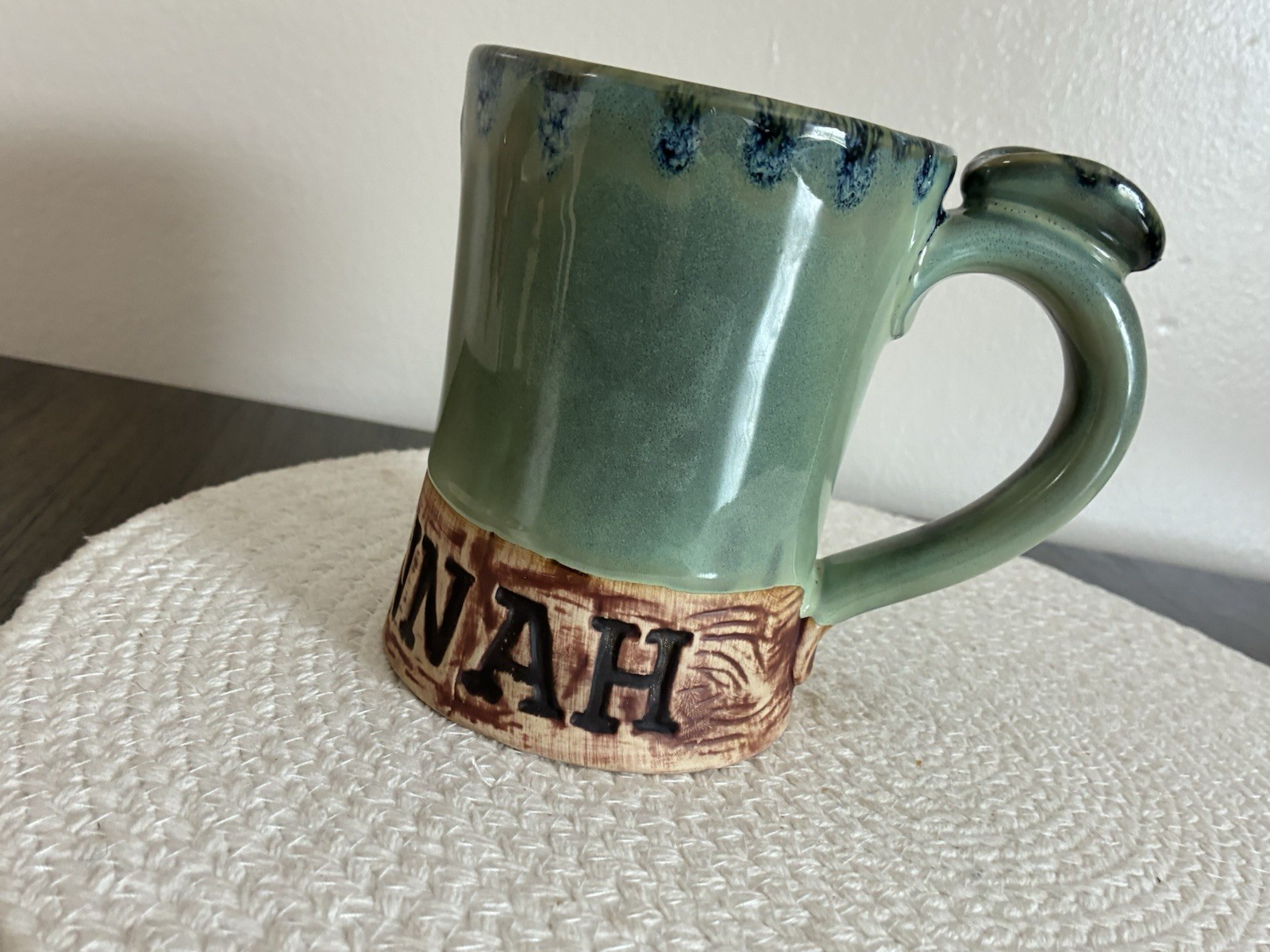 Green Ceramic Savannah Travel Souvenir Coffee Mug, 16 fl oz, Decorated