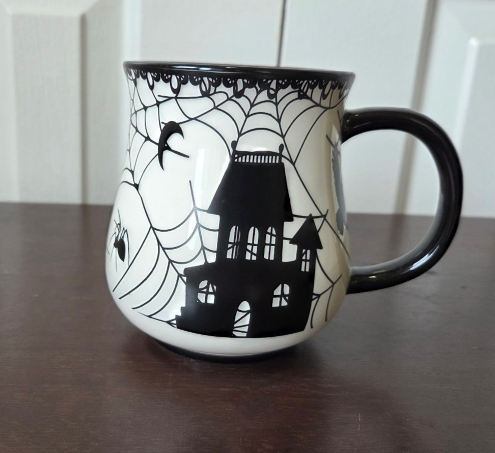 Potter’s Studio Halloween Witch & Haunted House Coffee Mugs 16 Oz Set Of 3
