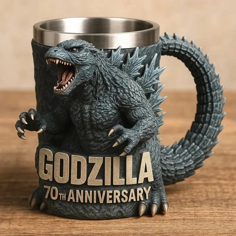 14cm New Godzilla 70th Anniversary3Dmug Godzilla 70th Anniversary Resin Mug