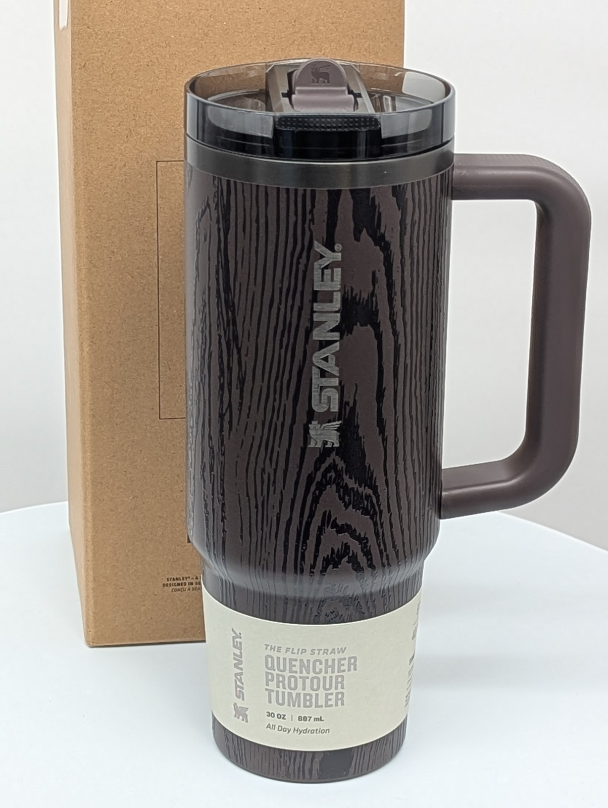 new STANLEY Protour Tumbler bottle cup 30 OZ Redwood Woodgrain BROWN sold OUT!