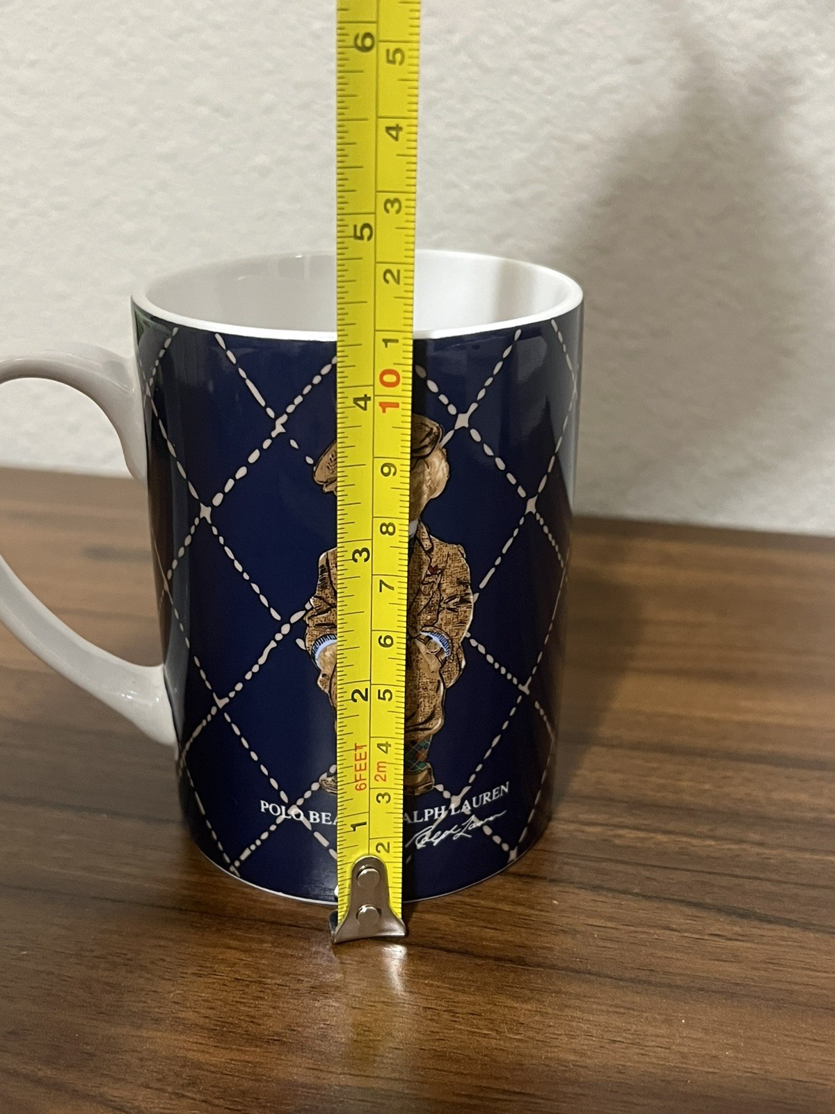 Ralph Lauren Highmoore Plaid Polo Bear Porcelain Coffee Mug 14oz.
