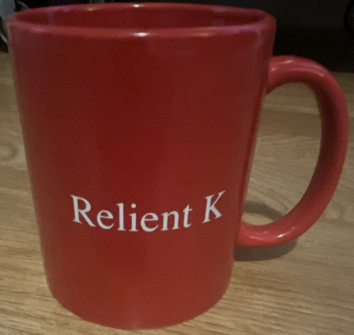 Relient K Decorated Ceramic Coffee Mug 11 fl oz Red/White Novelty