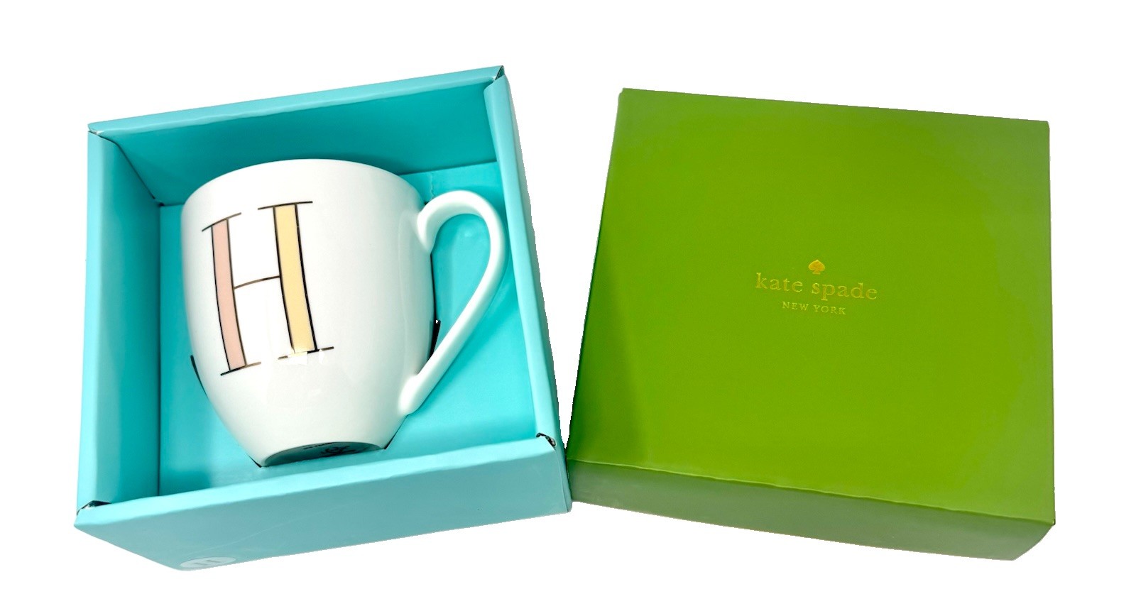 Kate Spade x Lenox It’s Personal “H“ Mug Porcelain Mug Cup 14 Oz. NEW In Box