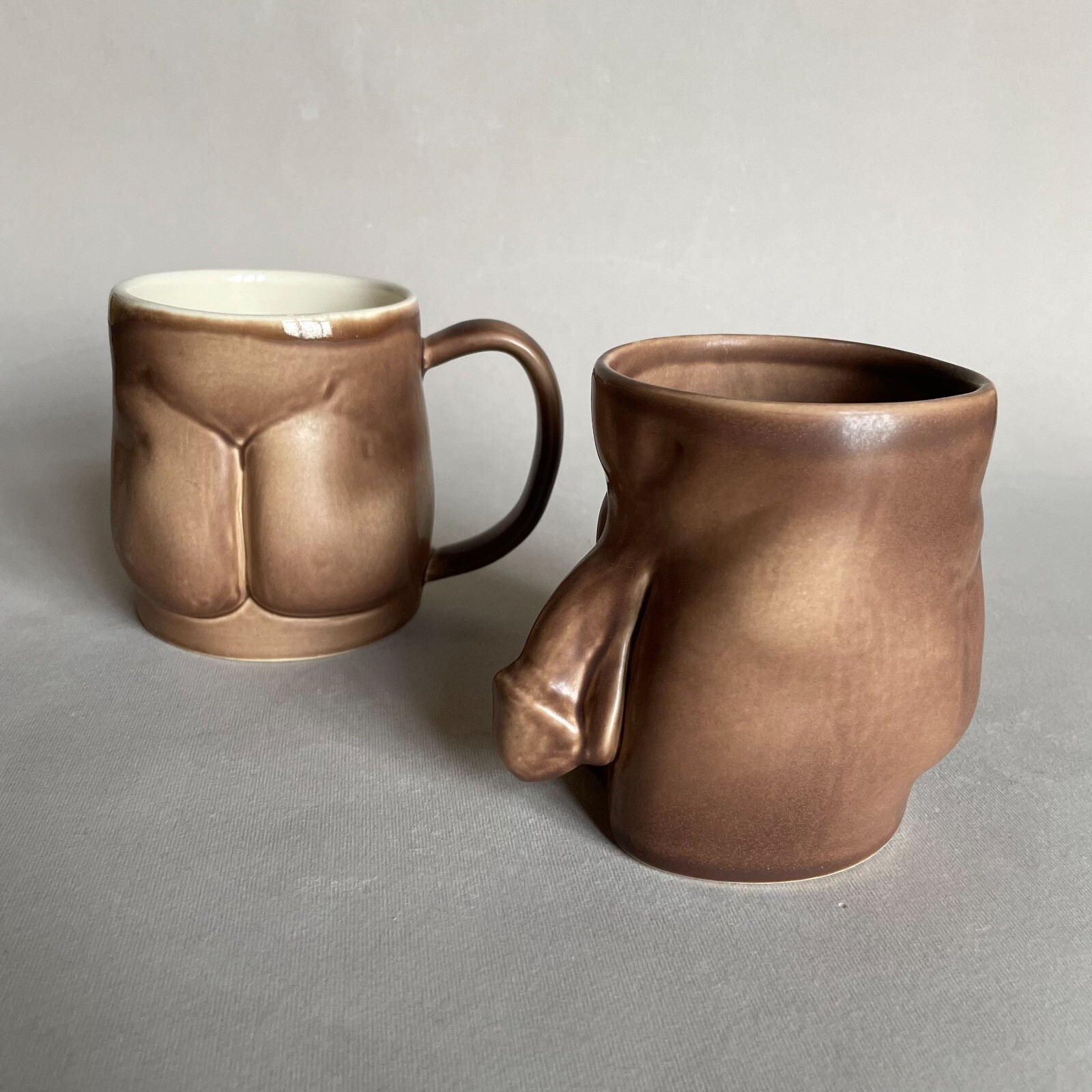 Penis Handmade Ceramic Coffee Tea Mugs – 400 ml. Strongman or Relaxman style