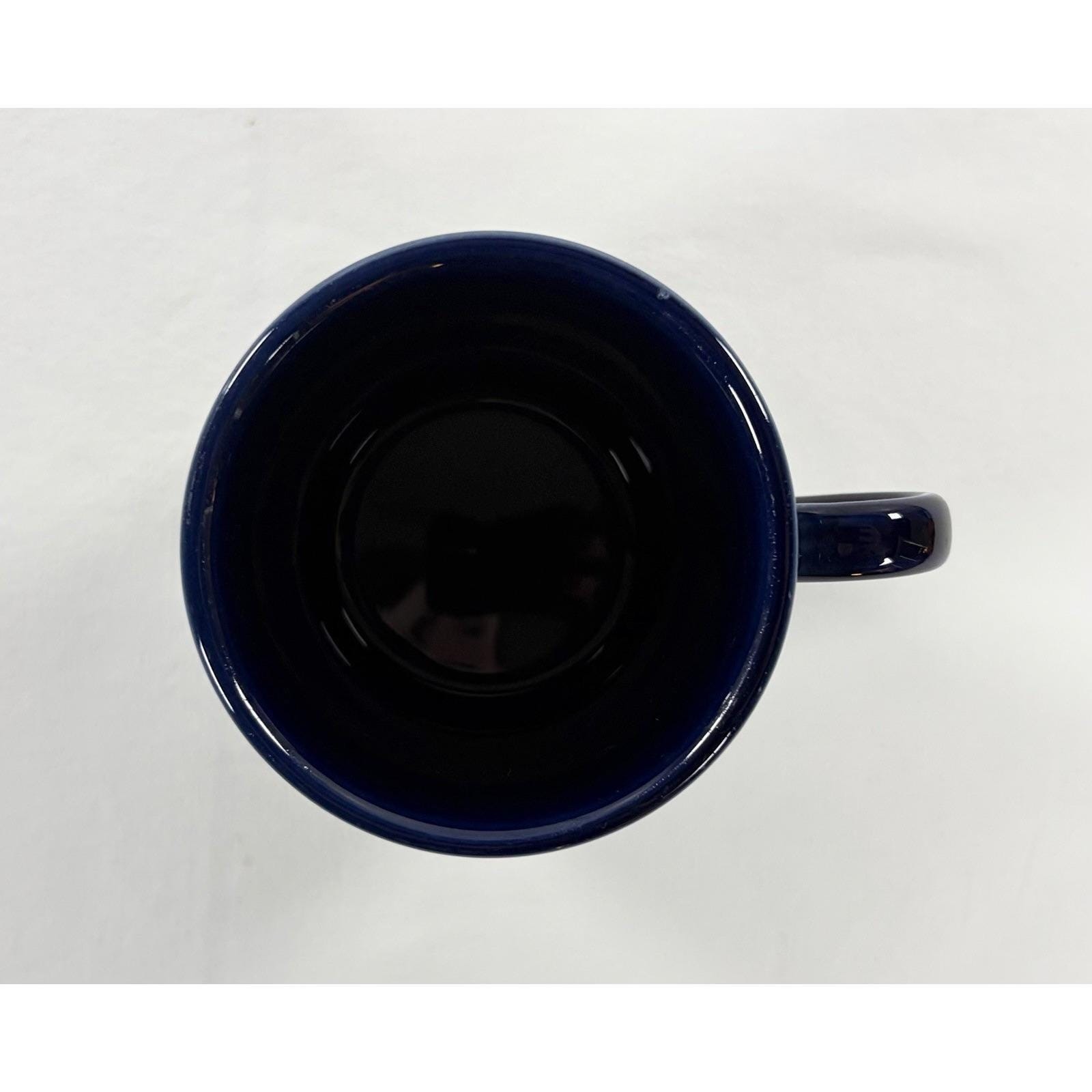Fiestaware Cobalt Blue Ring Handle Coffee Mug 10 oz Tea Cup Homer Laughlin USA