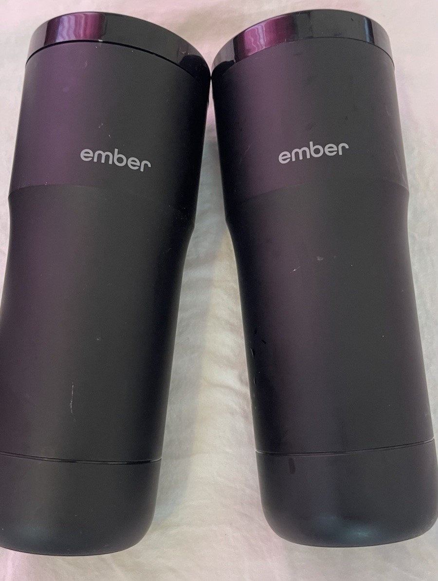 Ember Travel Mug Lot 2, 12 oz, Temperature Control Smart Travel Mug, Stainless,