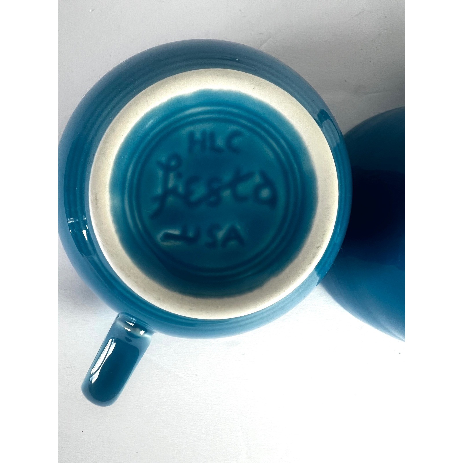 Fiestaware HLC Fiesta Blue Set of 4 Coffee Cups 7 oz Mug Cup