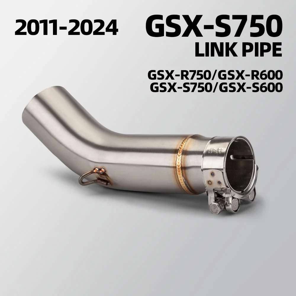 Stainless 51MM Motorcycle Exhaust Pipe Adapter Middle Link Tube