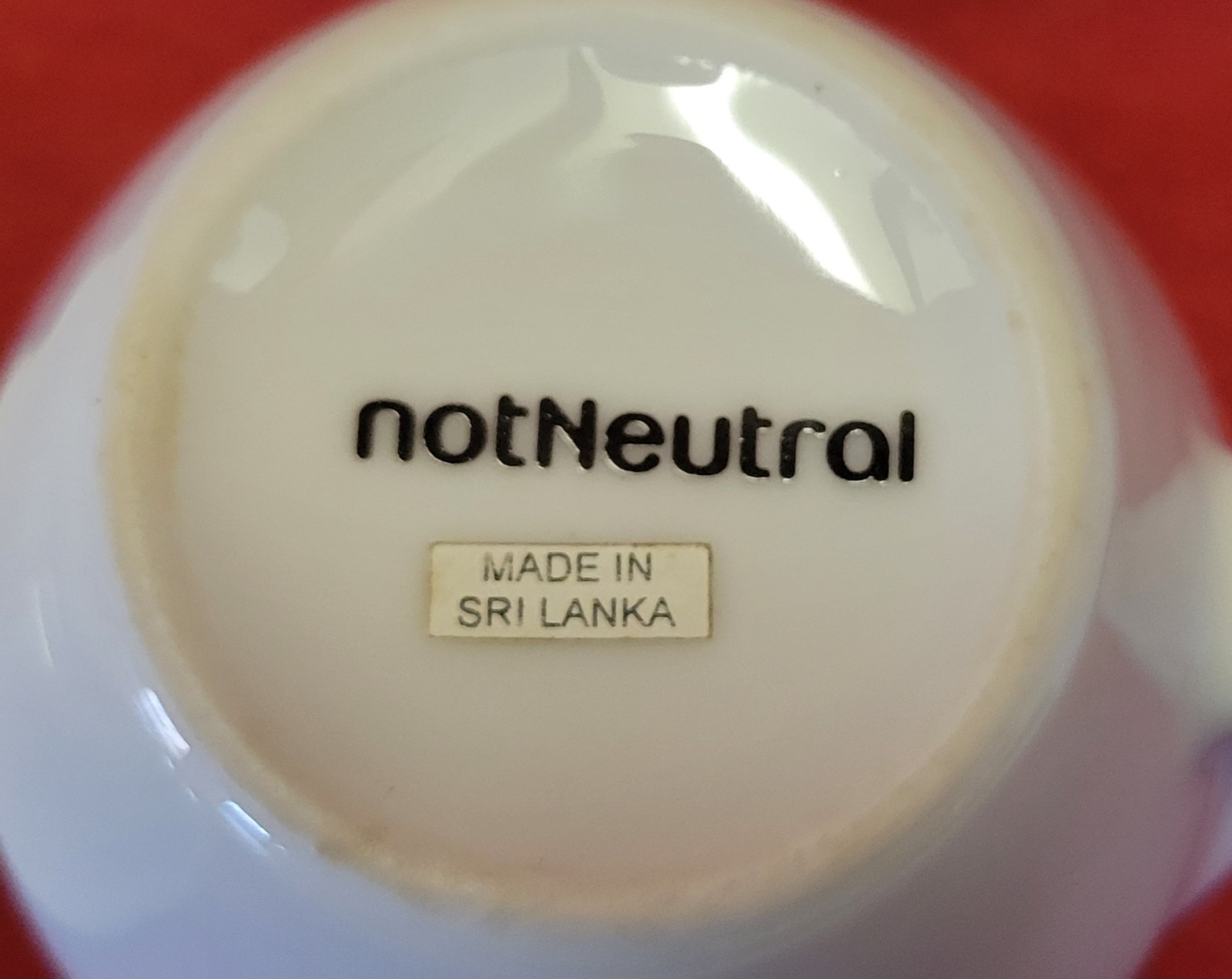 NOTNEUTRAL LINO 8 OZ LATTE CUP & SAUCER – WHITE – NEW – FREE SHIPPING