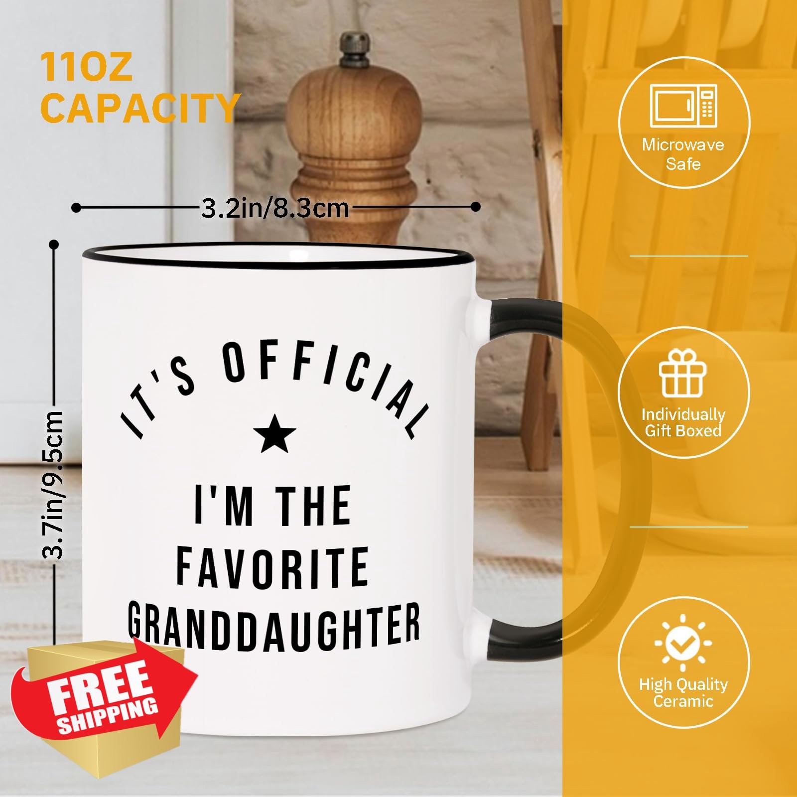 Aurahouse Favorite Granddaughter Mug 11oz