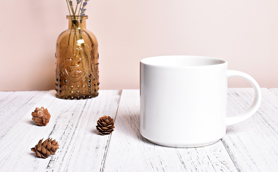 Matte Ceramic Coffee Mug for Office and Home, 13 oz, Suitable for Dishwasher and