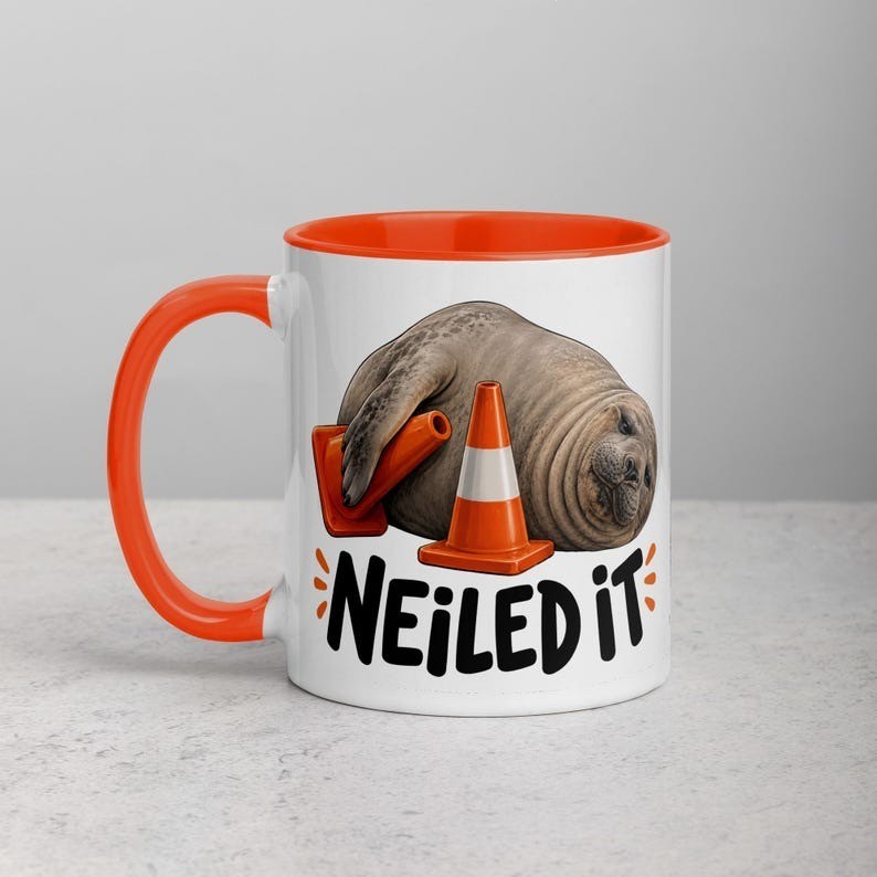 Neil The Seal Mug Funny Elephant Seal Meme Mug Animal