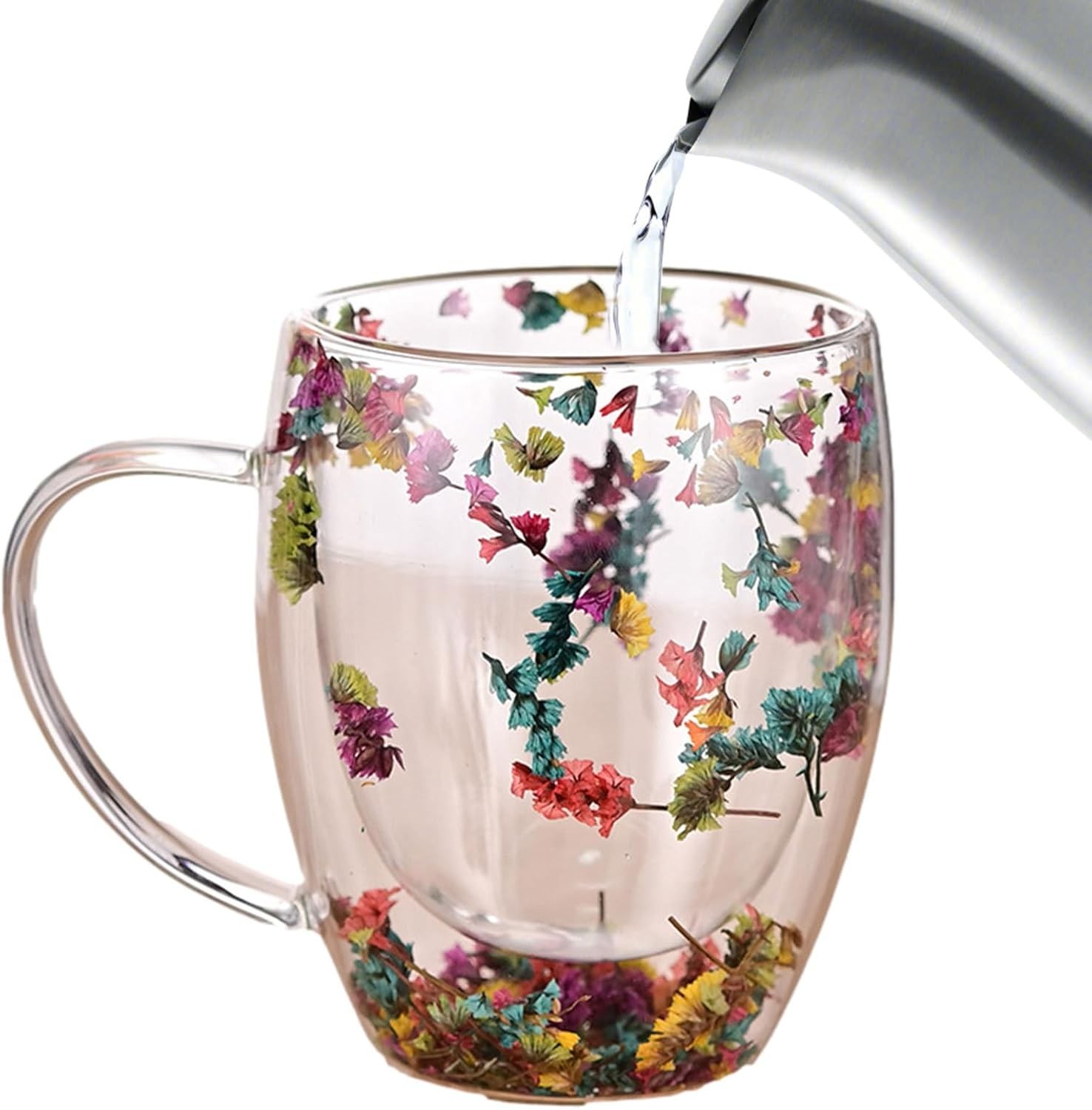 Espresso Cup, 350ml Double Wall Insulated Glass Coffee Mugs
