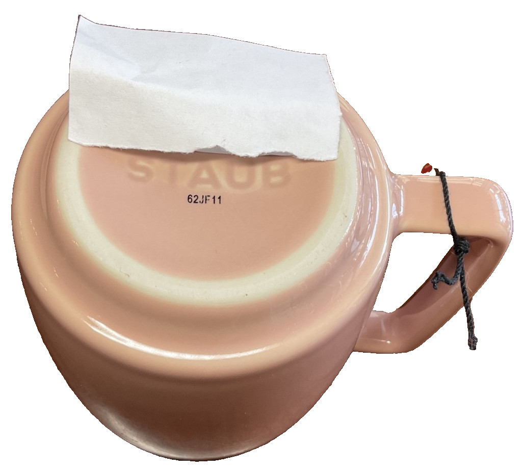 STAUB CERAMIC MUG LIGHT PINK 16oz STACKABLE NWT
