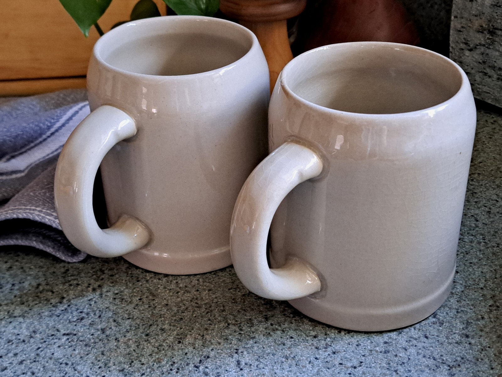Set Of 2 Prost Mitenand Hürlimann Stein Mugs 0.4l Unique Hidden Cityscape 16oz