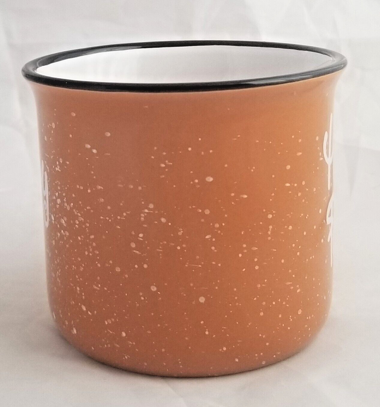 HAPPY FALL! Orange Speckled Stoneware 16 Ounce Coffee Mug Unbranded