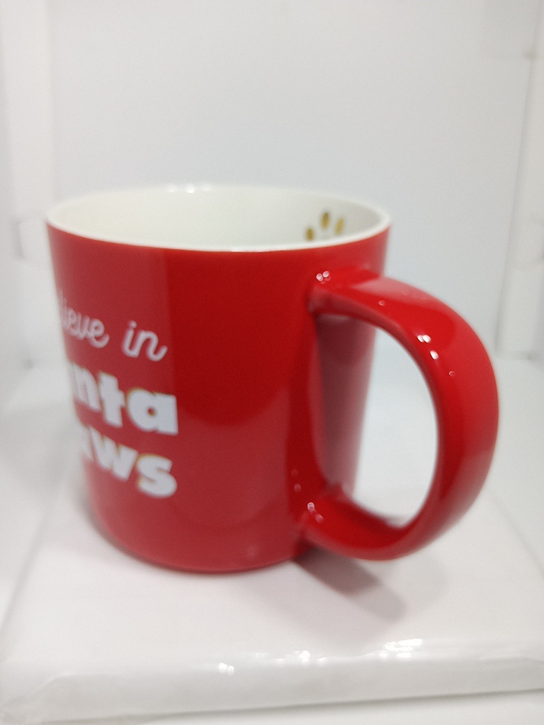 I BELIEVE IN SANTA PAWS MUG. I BELIEVE COFFEE MUG. ANIMAL LOVERS MUG. B400