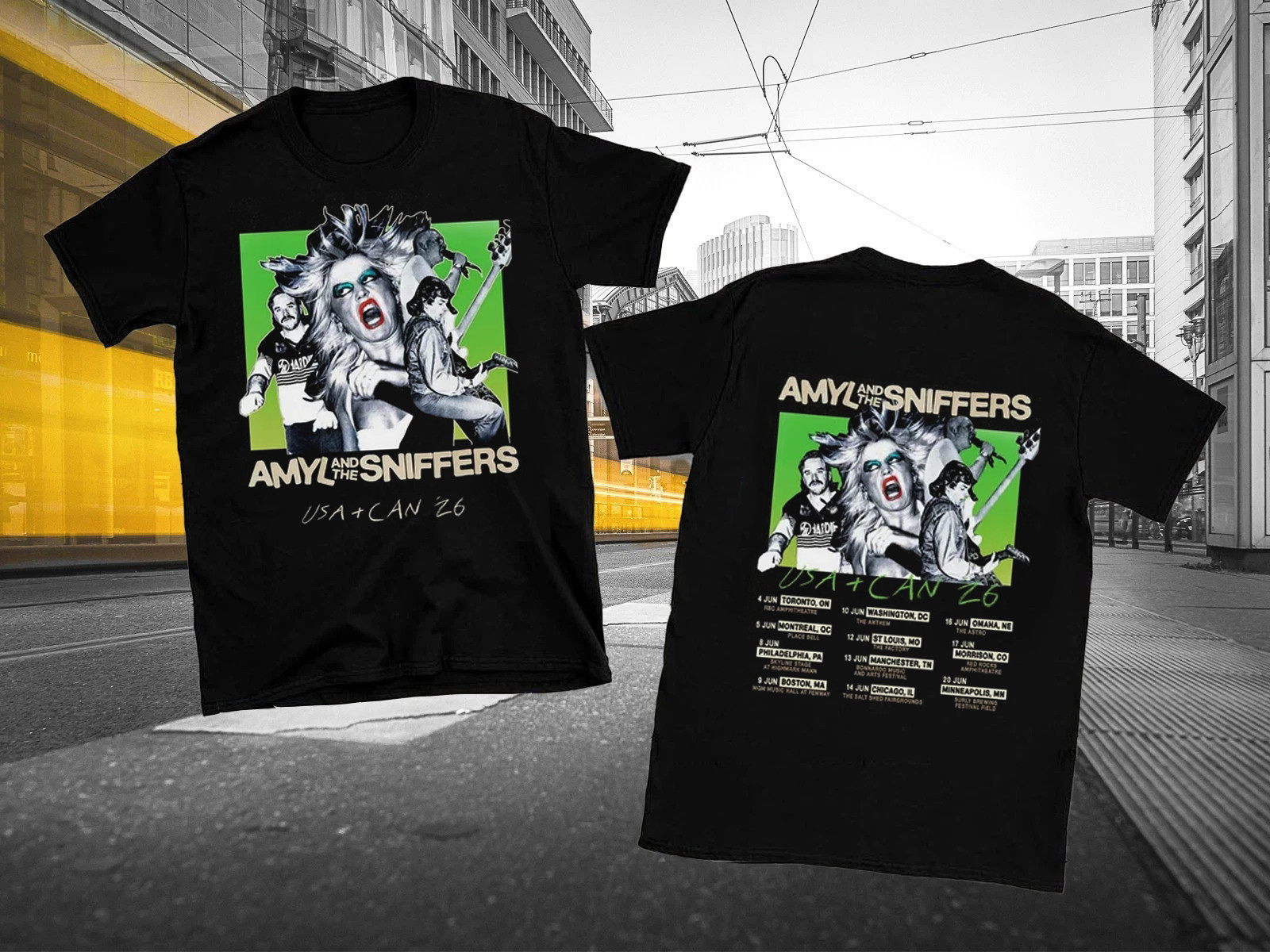 Amyl And The Sniffers 2 Sides 2026 USA and CAN Tour Black S-5XL Shirt CA099