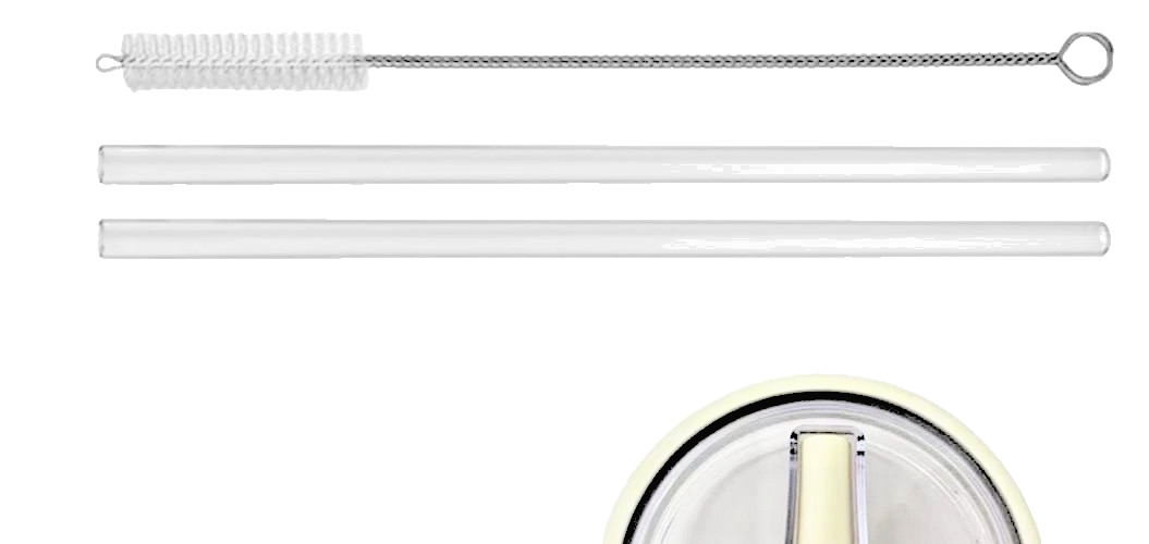 40 oz Tumbler Flip Replacement LID 2 12″ STRAWS AND A CLEANING BRUSH BLUE #584