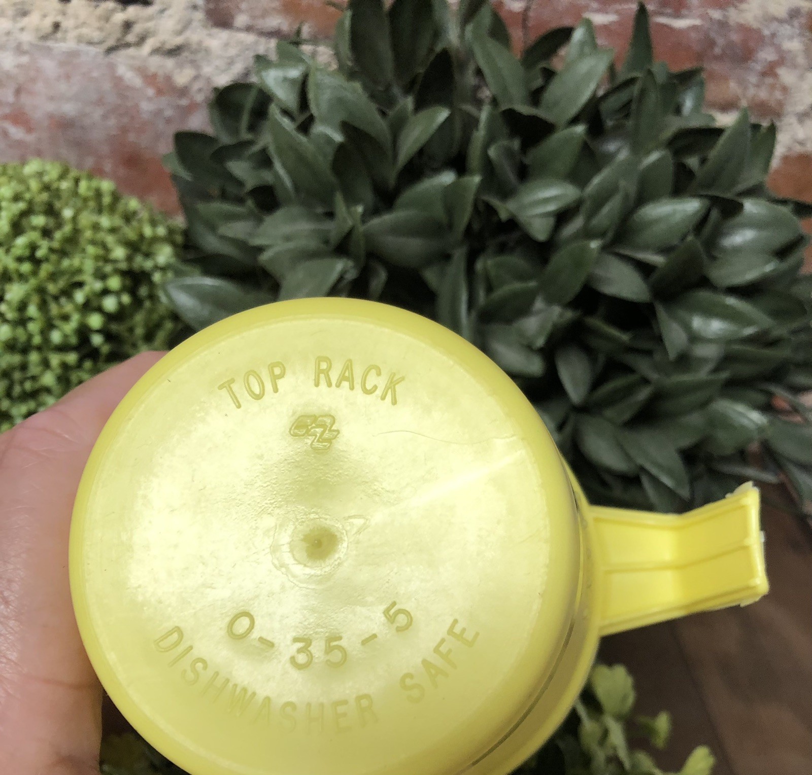 Vintage NuMaid Rite Margarine Butter Cup with Lid Yellow MCM Retro Plastic Mug