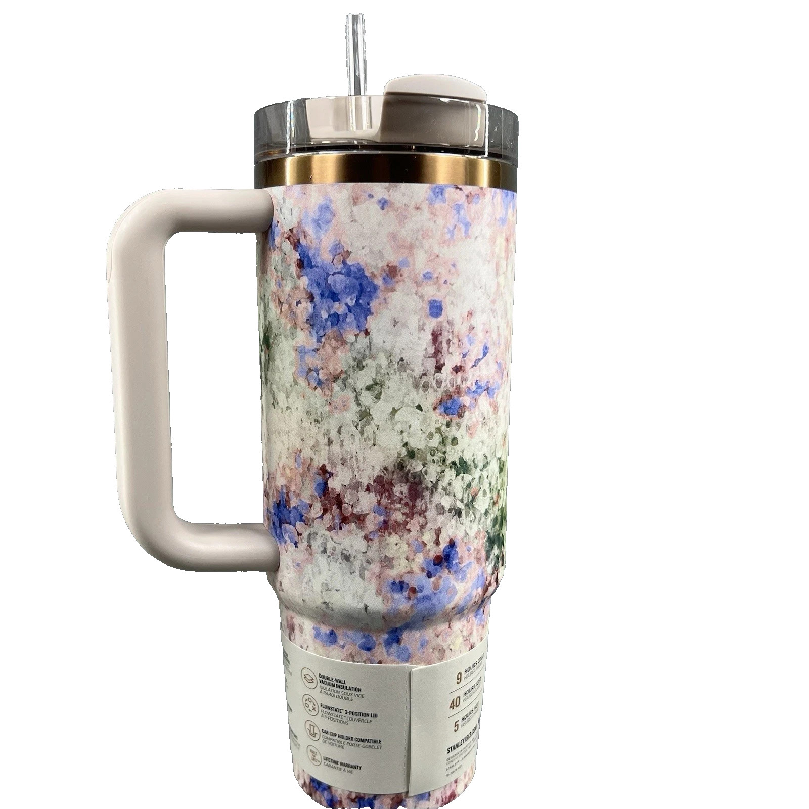 Stanley x CALIA 30oz Quencher H2.0 FlowState Tumbler Handle Lid Floral Limited