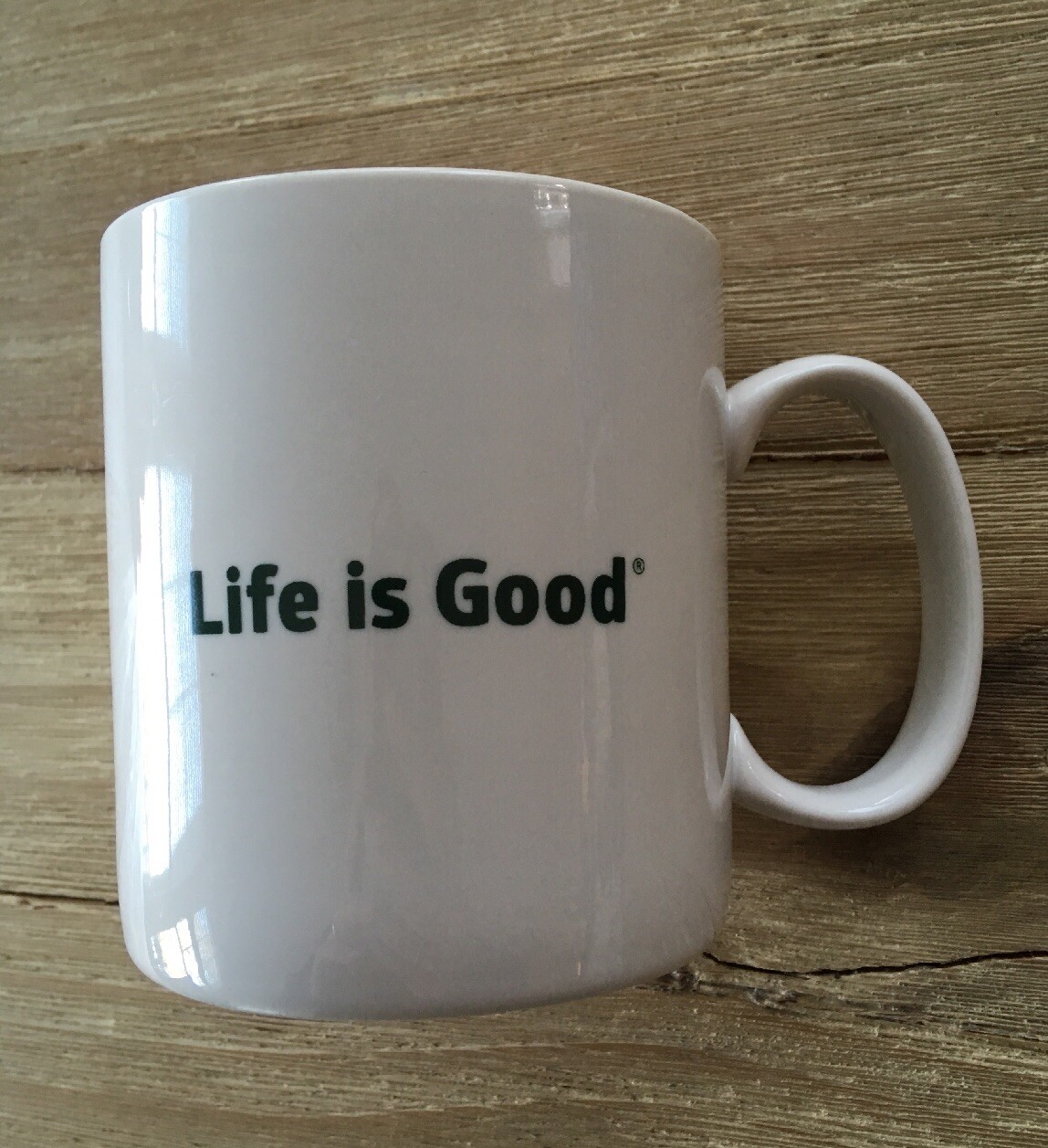 Yes Is More – Life Is Good Coffee Mug – Ivory Green