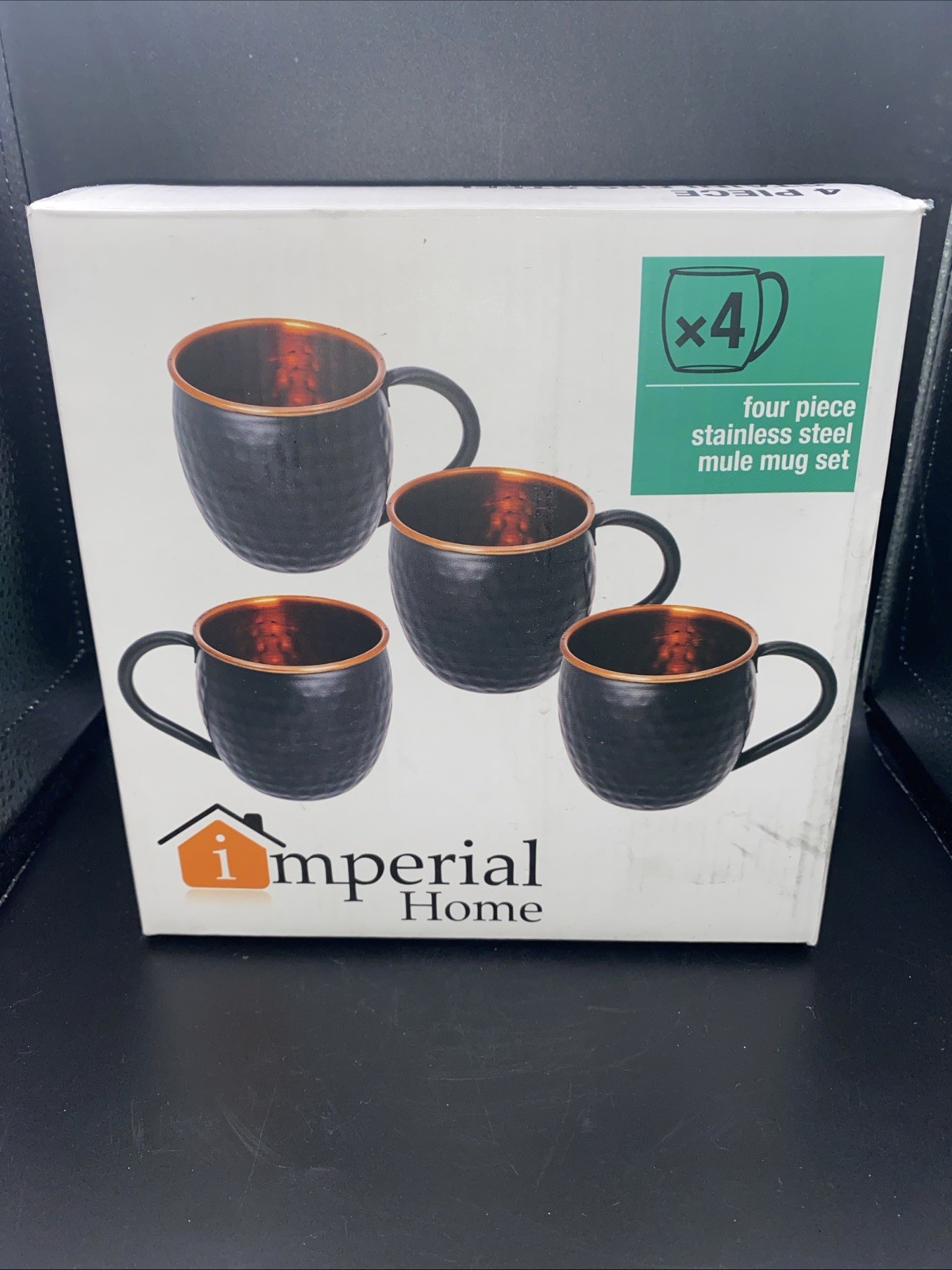 Imperial Home 4 Piece Stainless Steel Mule Mug 18 Oz Set Of 4