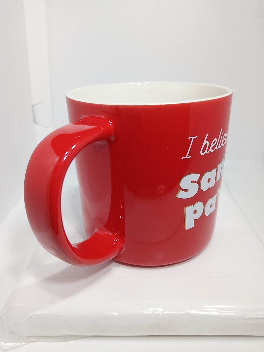 I BELIEVE IN SANTA PAWS MUG. I BELIEVE COFFEE MUG. ANIMAL LOVERS MUG. B400