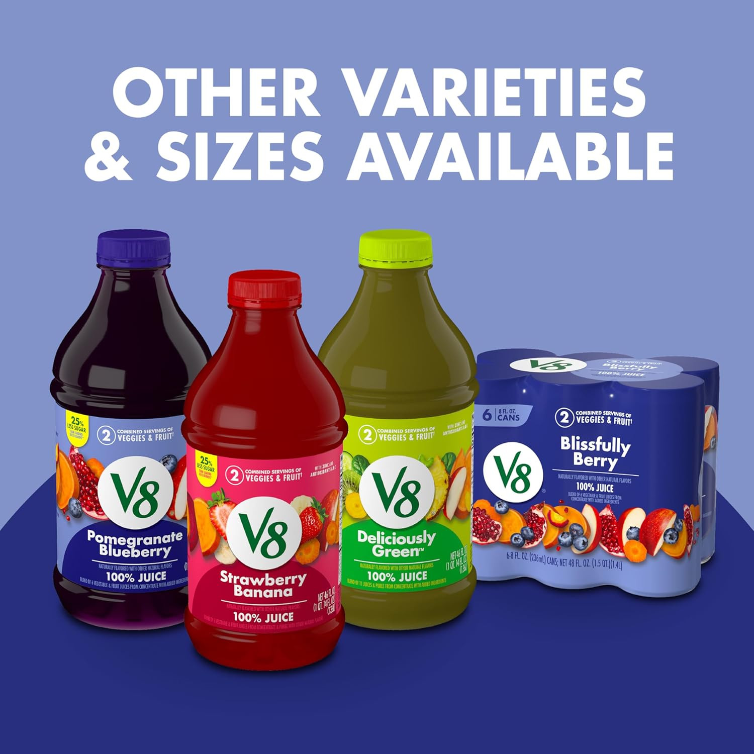 Blissfully Berry 100% Fruit and Vegetable Juice, 8 Fl Oz Can (24 Pack)