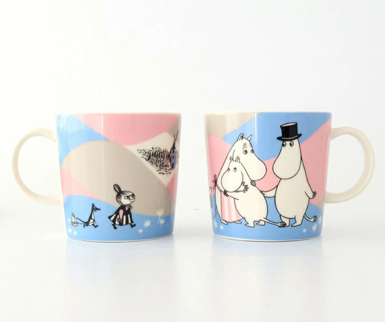 [5 mugs] Moomin ARABIA Home at Last Mug Cup 0.3L Red Cross Japan New w/Box