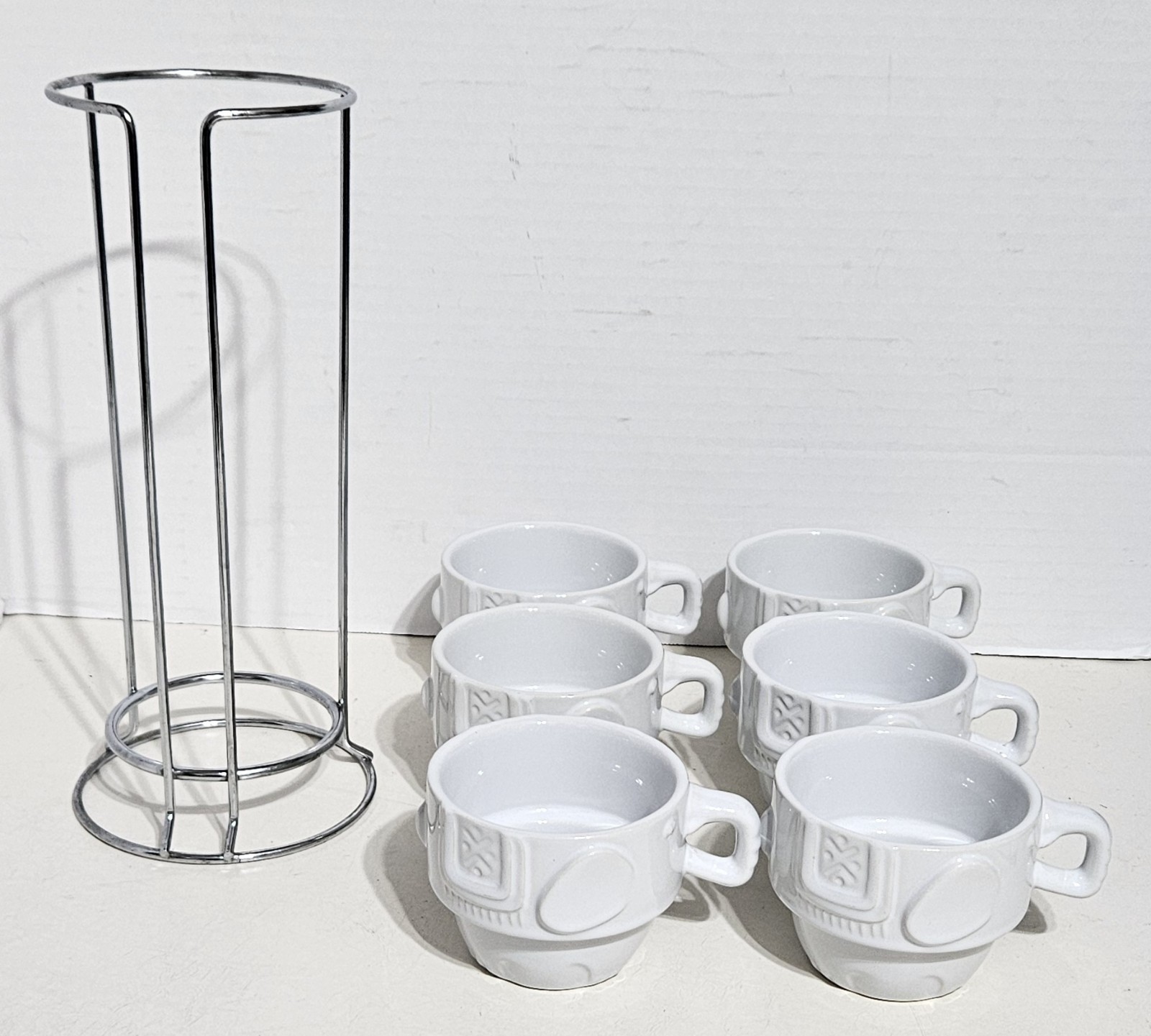 Stackable Elephant Coffee Mugs Cups (Set Of 6) White Stacking World Market Rack