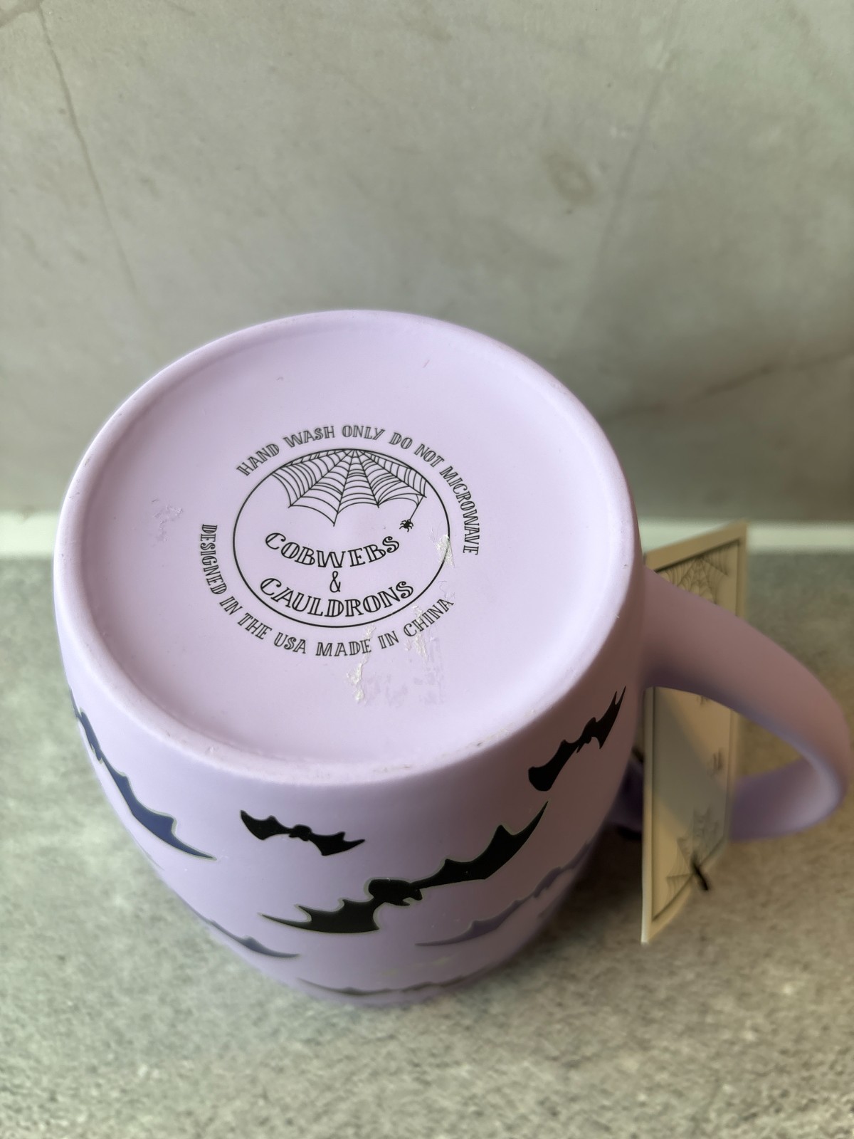 Purple Bats Halloween Soft Touch Cobwebs & Cauldrons NWT