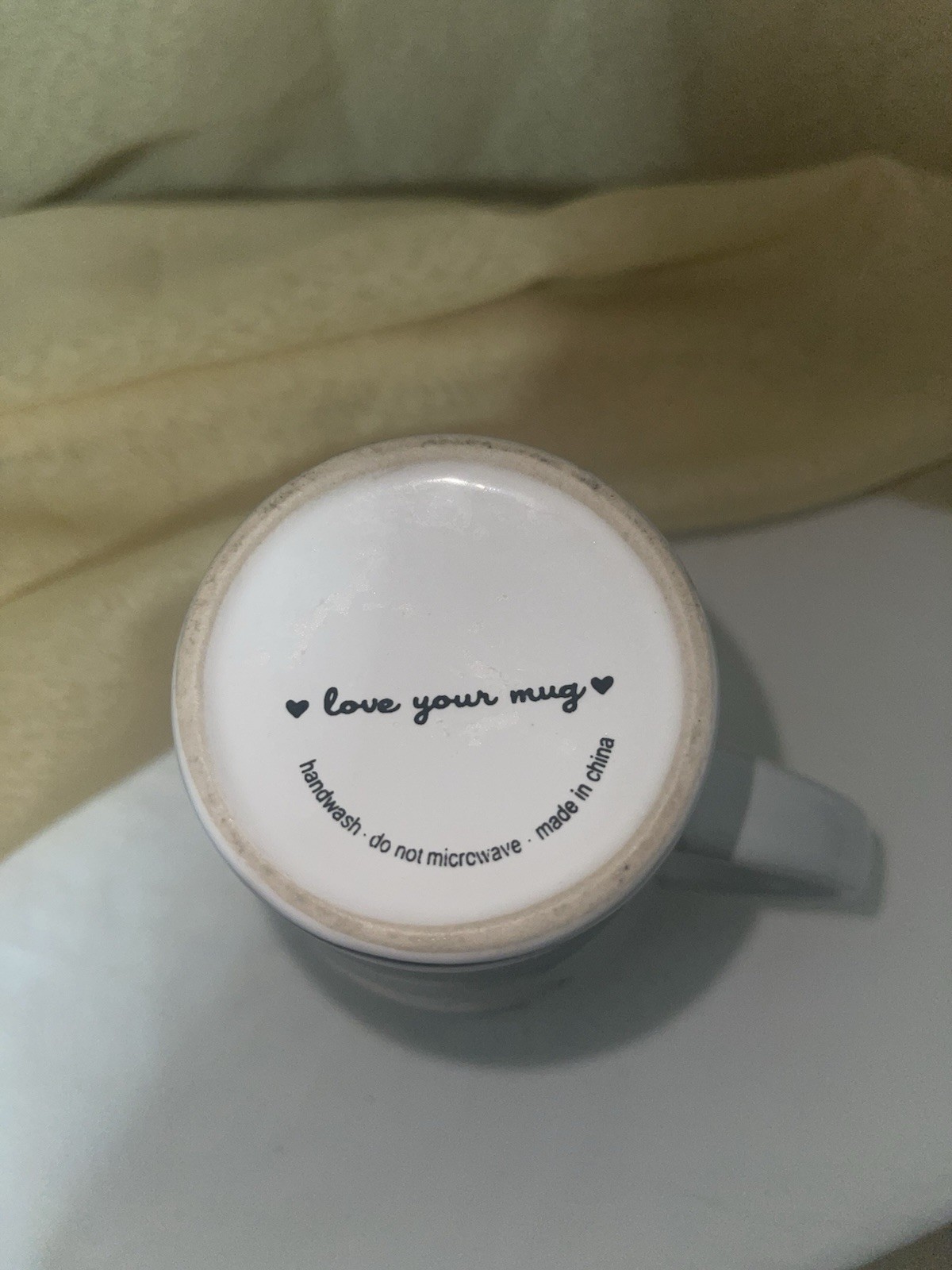 White Ceramic Coffee Mug Hip Hop Rabbit Graphic Print Decorated Novelty Round