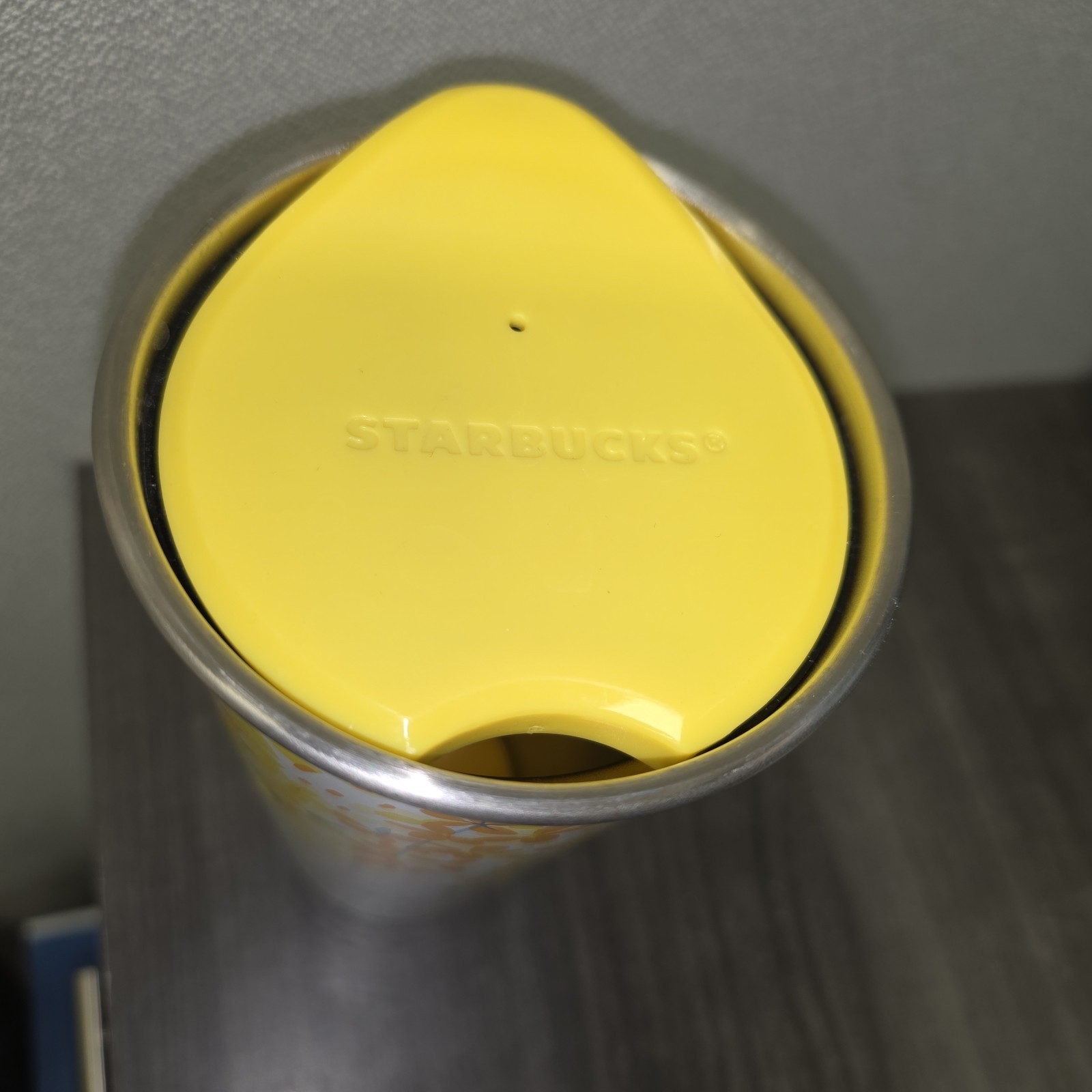 Starbucks Tumbler Thailand Cassia Fistula 16oz White Yellow Floral Stainless Mug