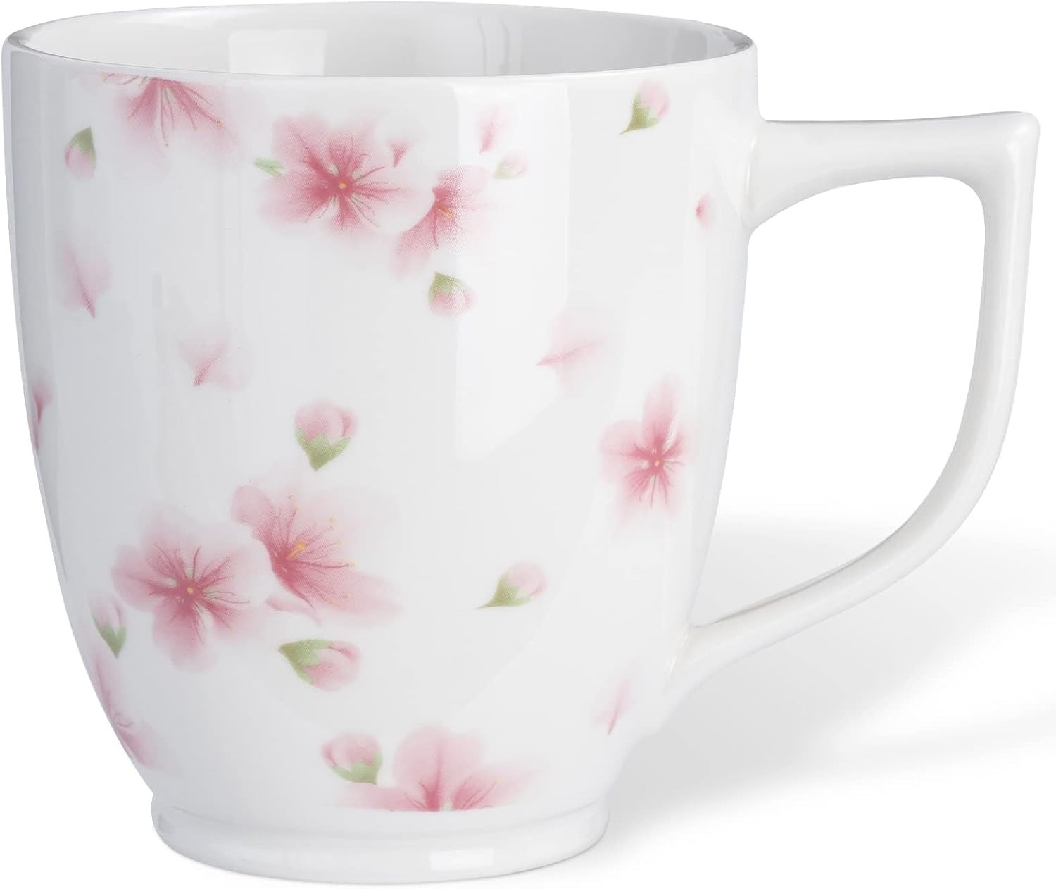 Ceramic Coffee Mug – Cherry Blossom Cup, 15 oz Froal Mug for Coffee Milk Latt…