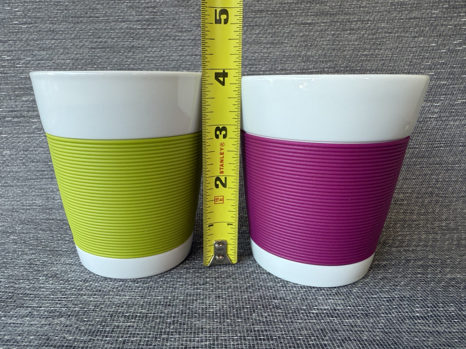 Bodum Canteen Coffee Mug Cup Double Walled Silicone Sleeve, Set of 2
