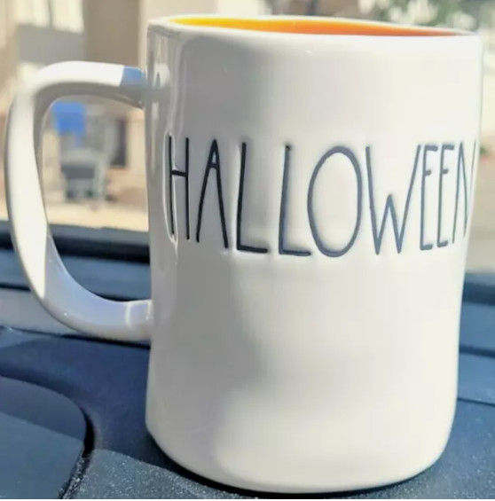 New Rae Dunn “Happy Halloween” Two-tone Mug/cup Autumn Thanksgiving Collectible