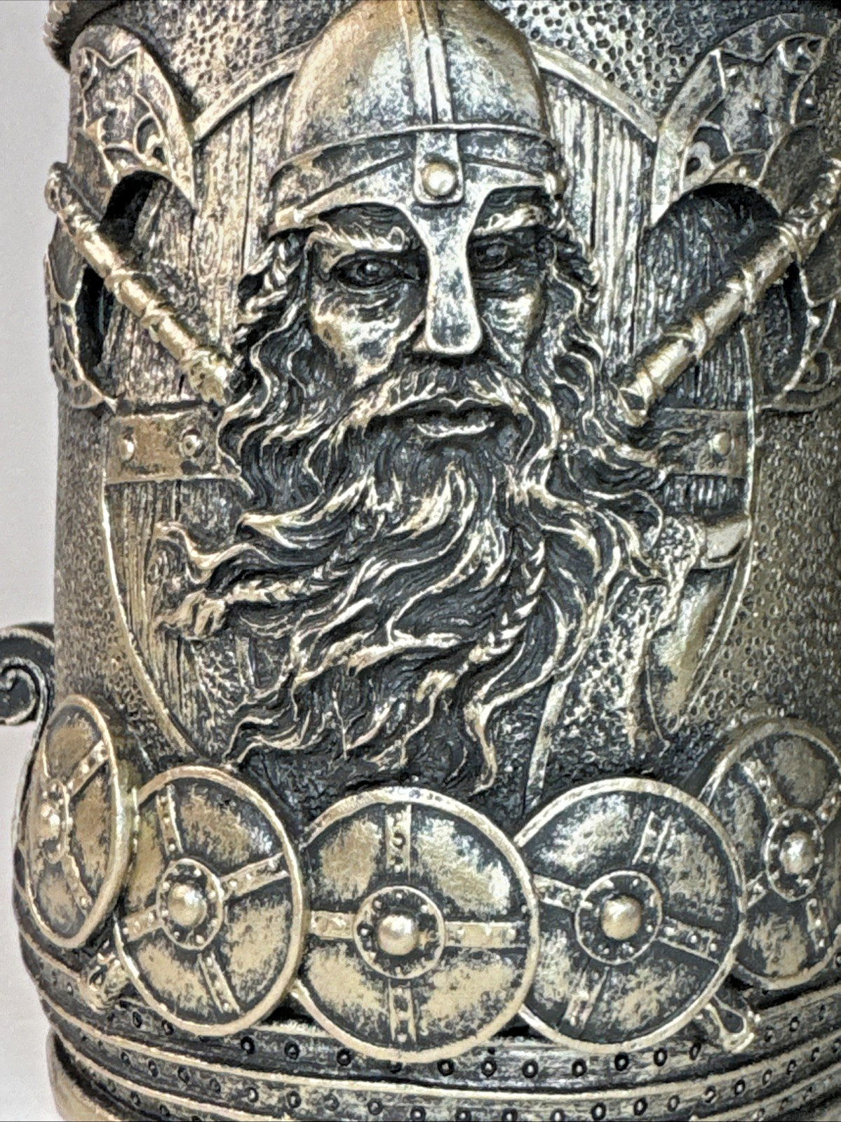 Viking Man Ship Dragon Tankard Mug Nordic Beer Mug Cup Resin Stainless interior