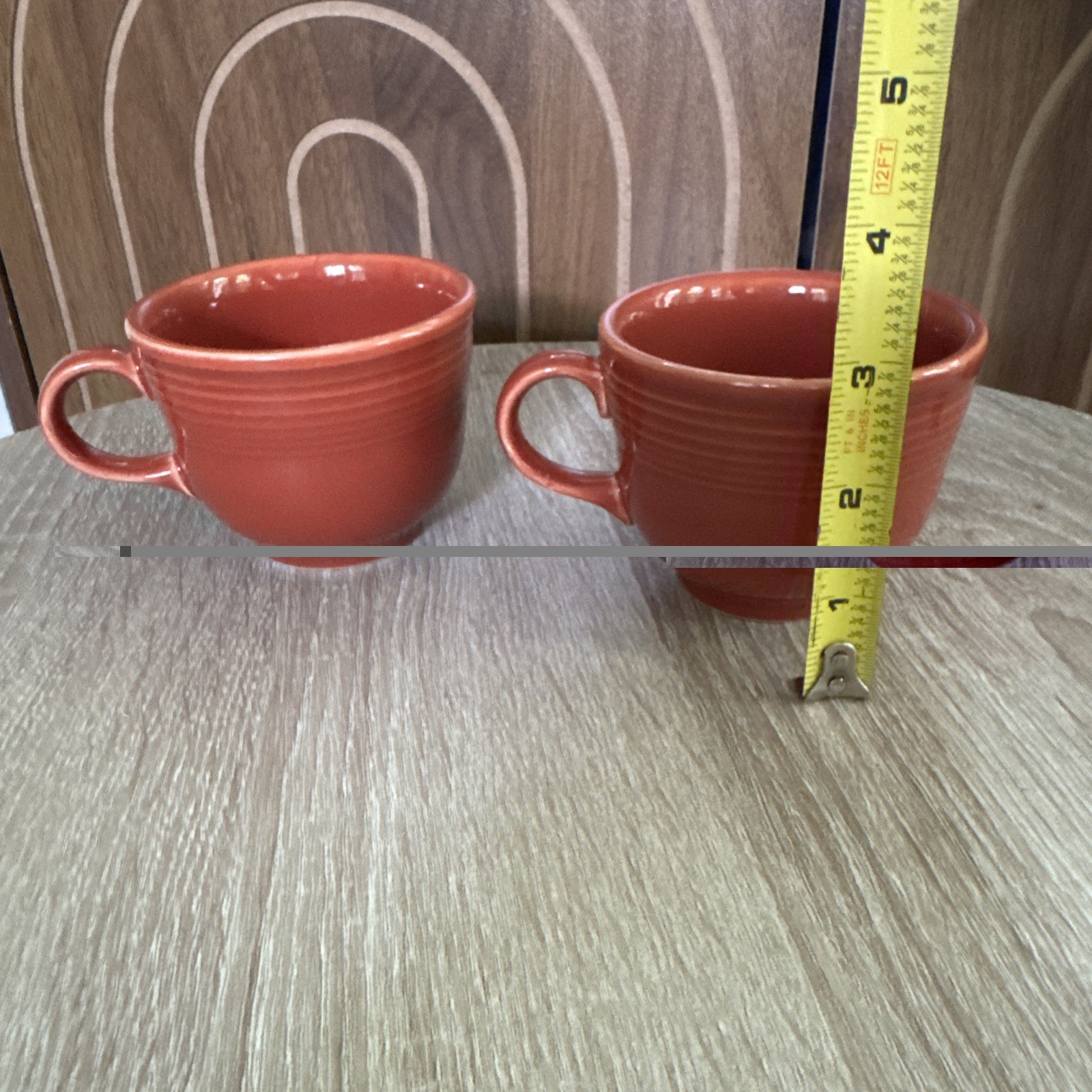Fiestaware paprika set of 2 retro tea cups
