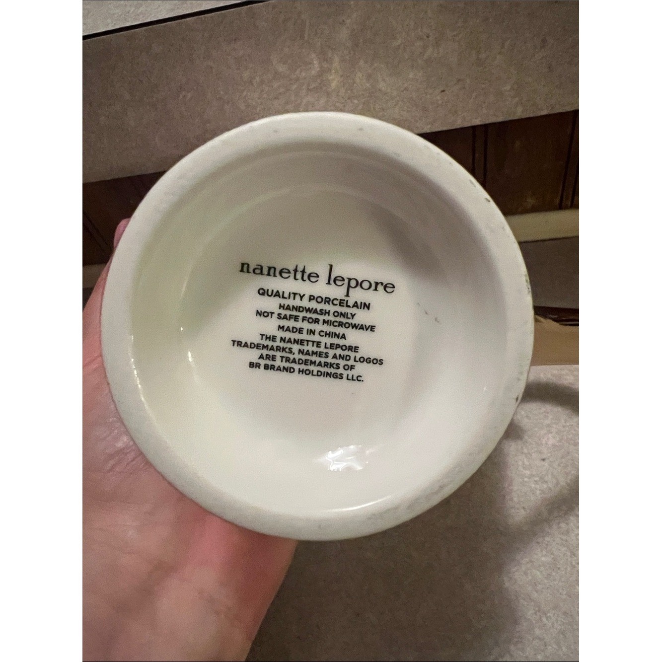 Nanette Lepore White and Gold ‘Coffee Is Always A Good Idea’ Mug