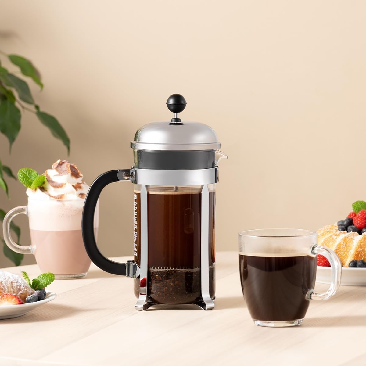 12oz Bistro Coffee Mug Single-Wall Tempered Glass, 2 Pack, Clear | Single-Wall