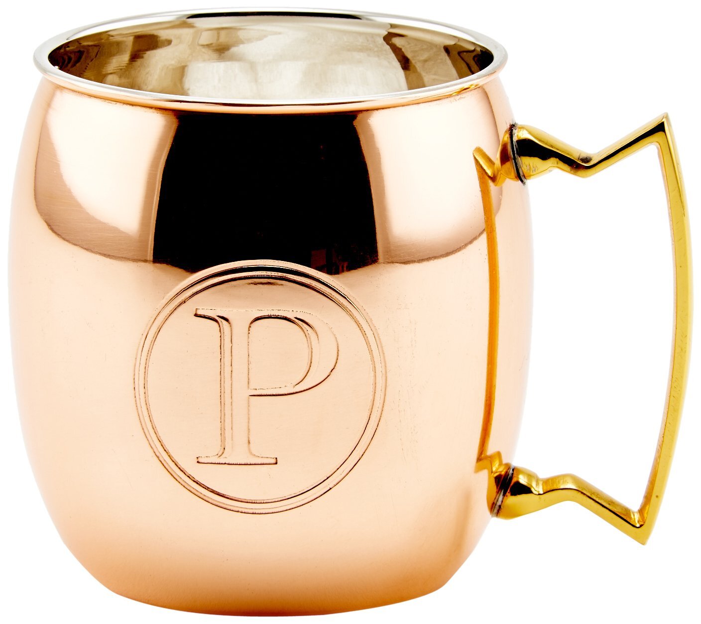 Old Dutch International Solid Moscow Mule Mug, 16-Ounce, Monogrammed P, Copper