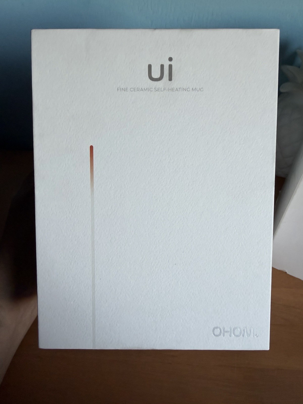 OHOM Ui Fine Ceramic Self-Heating Mug White OPEN BOX Never Used