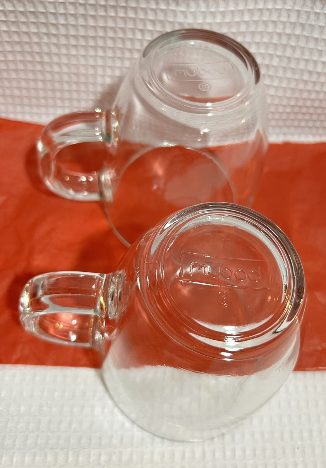 BODUM-“Bistro” Clear Glass Coffee Mug Set (Qty.2)
