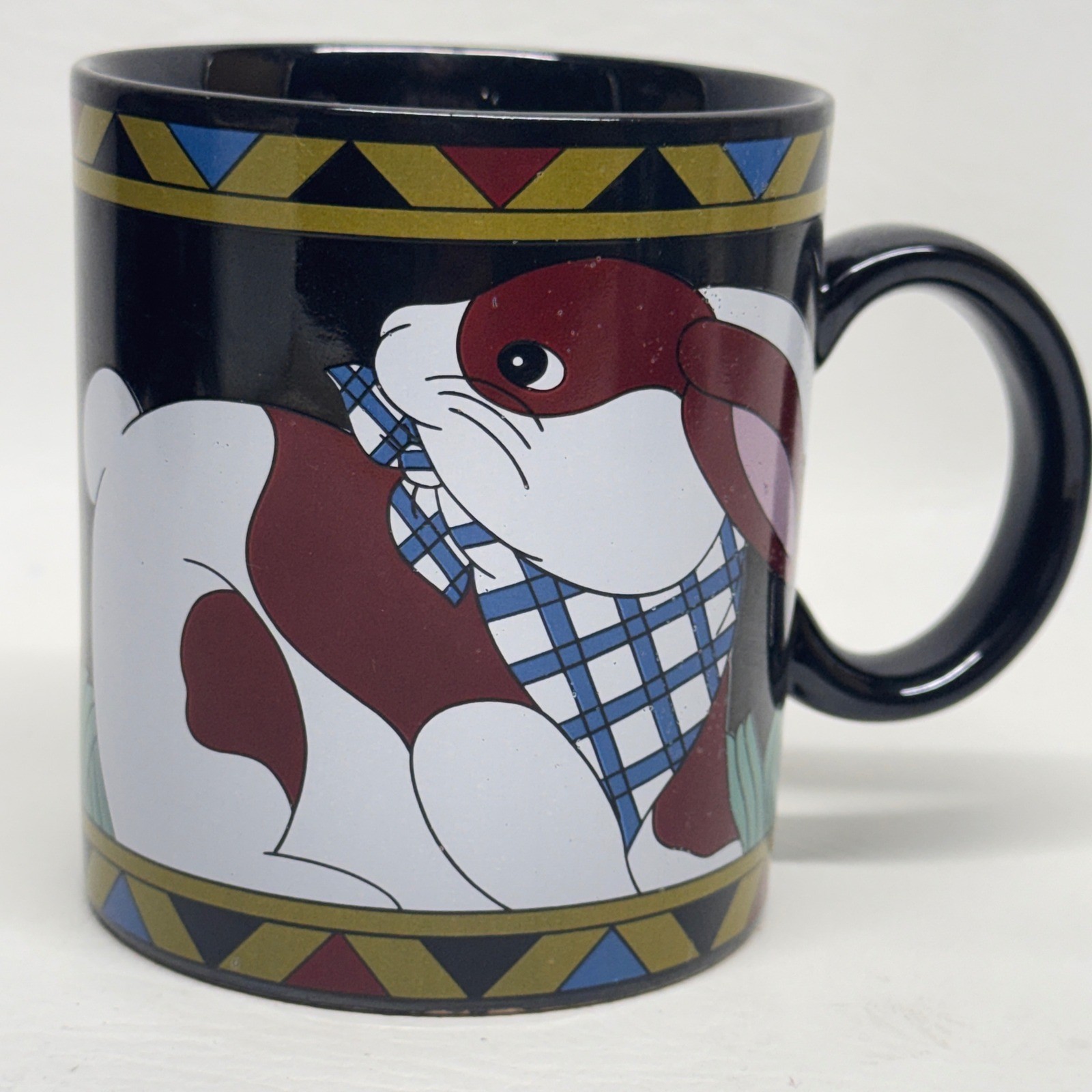 Unbranded Vintage Bunny Mug Unisex OS Black Plaid Rabbit Japan Retro Kitsch