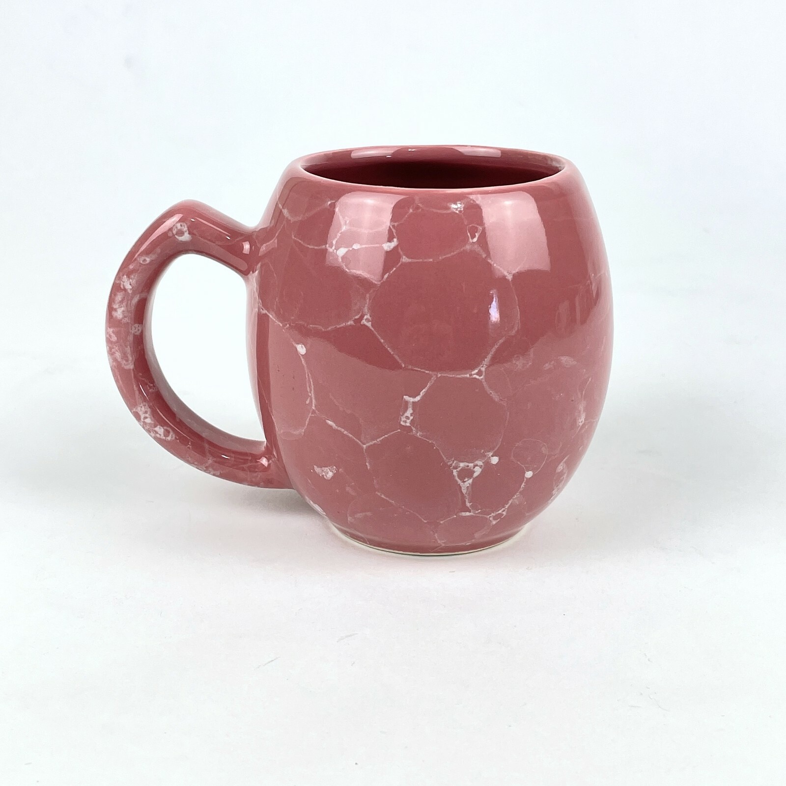 Unbranded 16 fl oz Dusty Pink Marbled Swirl Pattern Coffee Tea Mug Cup