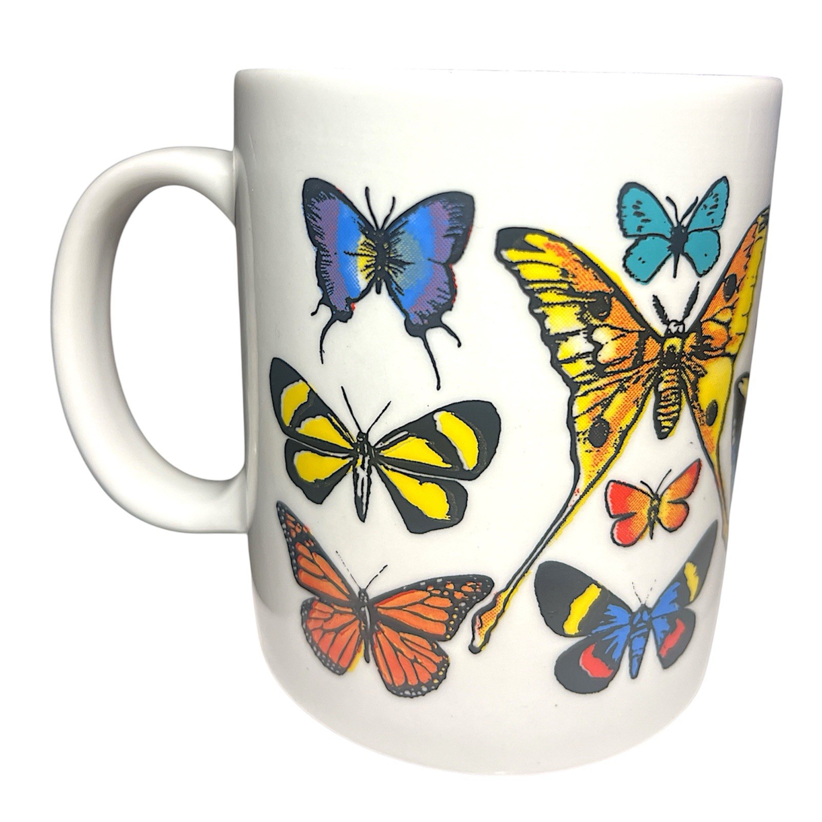 NEW Wondermugs Butterflies Color Changing & Regular Coffee Mug (Lot of 2)