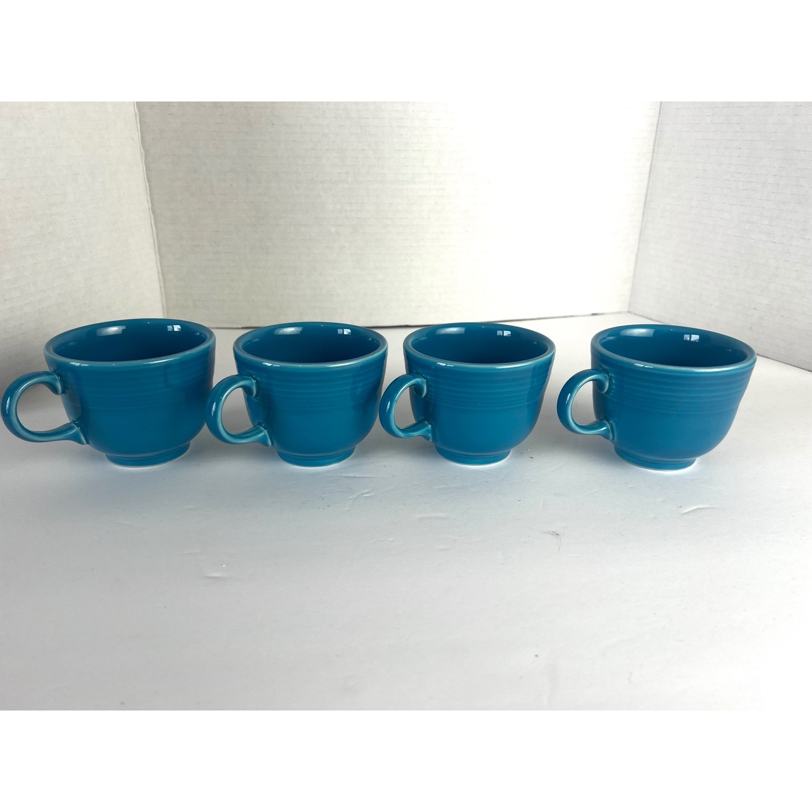 Fiestaware HLC Fiesta Blue Set of 4 Coffee Cups 7 oz Mug Cup